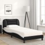 Bed with black and white synthetic leather mattress 90x200 cm by vidaXL, Beds and slatted bases - Ref: Foro24-3208701, Price:...