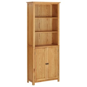 Bookcase with 2 solid oak wood doors 70x30x180 cm by vidaXL, Bookcases and shelves - Ref: Foro24-289179, Price: 341,75 €, Dis...