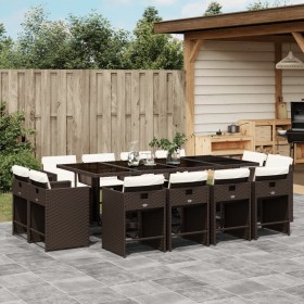 Gartenmöbelset 13-teilig und braune synthetische Rattankissen von vidaXL, Gartensets - Ref: Foro24-3277988, Preis: 916,83 €, ...