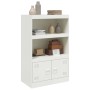 Aparador de acero blanco 67x39x107 cm de vidaXL, Aparadores - Ref: Foro24-841672, Precio: 139,99 €, Descuento: %