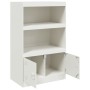 Aparador de acero blanco 67x39x107 cm de vidaXL, Aparadores - Ref: Foro24-841672, Precio: 139,99 €, Descuento: %