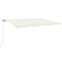 Cream manual retractable awning 500x350 cm by vidaXL, Awnings - Ref: Foro24-3069022, Price: 481,48 €, Discount: %