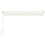 Cream manual retractable awning 500x350 cm by vidaXL, Awnings - Ref: Foro24-3069022, Price: 481,48 €, Discount: %