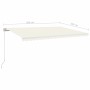 Cream manual retractable awning 500x350 cm by vidaXL, Awnings - Ref: Foro24-3069022, Price: 481,48 €, Discount: %