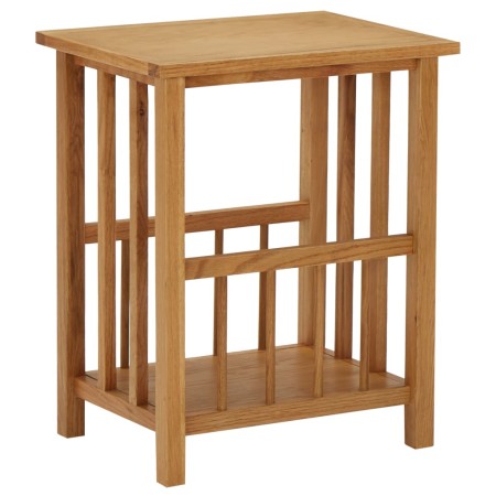 Solid oak wood magazine table 45x35x55 cm by vidaXL, Side tables - Ref: Foro24-289183, Price: 85,20 €, Discount: %