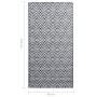 Black and white PP outdoor rug 80x150 cm by vidaXL, Outdoor protectors - Ref: Foro24-310428, Price: 16,43 €, Discount: %