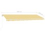 Manual retractable awning with yellow and white LED lights 500x350 cm by vidaXL, Awnings - Ref: Foro24-3069663, Price: 603,80...