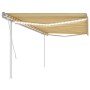 Toldo manual retráctil con luz LED amarillo y blanco 5x3,5 m de vidaXL, Toldos - Ref: Foro24-3070063, Precio: 583,62 €, Descu...