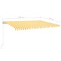 Toldo manual retráctil con luz LED amarillo y blanco 5x3,5 m de vidaXL, Toldos - Ref: Foro24-3070063, Precio: 583,62 €, Descu...