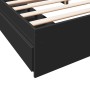 Estructura cama con cajones madera ingeniería negra 180x200 cm de vidaXL, Camas y somieres - Ref: Foro24-3280637, Precio: 185...