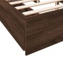 Oak brown engineered wood bed with drawers 150x200 cm by vidaXL, Beds and slatted bases - Ref: Foro24-3280656, Price: 191,99 ...