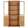 Shelving unit with 4 solid oak wood and glass doors 80x35x180 cm by vidaXL, Bookcases and shelves - Ref: Foro24-289181, Price...