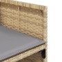 Set comedor de jardín 11 pzas con cojines ratán sintético beige de vidaXL, Conjuntos de jardín - Ref: Foro24-3277883, Precio:...