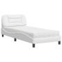 Bed with white synthetic leather mattress 80x200 cm by vidaXL, Beds and slatted bases - Ref: Foro24-3208683, Price: 278,70 €,...