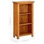 vidaX Solid oak wood shelf 45x22.5x82 cm by vidaXL, Bookcases and shelves - Ref: Foro24-289186, Price: 88,90 €, Discount: %