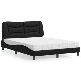 Cama con colchón cuero sintético negro 120x200 cm de vidaXL, Camas y somieres - Ref: Foro24-3208710, Precio: 398,63 €, Descue...