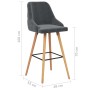 Kitchen stools 2 units dark gray velvet by vidaXL, Kitchen stools - Ref: Foro24-289555, Price: 187,08 €, Discount: %