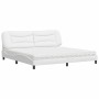 Bed with white synthetic leather mattress 200x200 cm by vidaXL, Beds and slatted bases - Ref: Foro24-3208746, Price: 483,83 €...