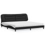 Cama con colchón cuero sintético negro y blanco 200x200 cm de vidaXL, Camas y somieres - Ref: Foro24-3208750, Precio: 494,41 ...