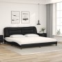 Bett mit schwarz-weißer Kunstledermatratze 200x200 cm von vidaXL, Betten und Lattenroste - Ref: Foro24-3208750, Preis: 494,41...