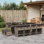 Garten-Esszimmergarnitur mit Kissen 13-tlg. synthetisches Rattangrau von vidaXL, Gartensets - Ref: Foro24-3277927, Preis: 839...