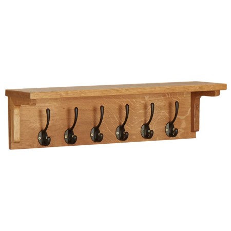 Solid oak wood coat rack 60x16x16 cm by vidaXL, Hat and coat racks - Ref: Foro24-289191, Price: 67,65 €, Discount: %