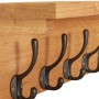 Solid oak wood coat rack 60x16x16 cm by vidaXL, Hat and coat racks - Ref: Foro24-289191, Price: 67,65 €, Discount: %