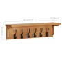 Solid oak wood coat rack 60x16x16 cm by vidaXL, Hat and coat racks - Ref: Foro24-289191, Price: 67,65 €, Discount: %