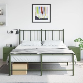 Mesitas de noche 2 unidades acero verde oliva 34,5x39x44 cm de vidaXL, Mesitas de noche - Ref: Foro24-841616, Precio: 83,66 €...