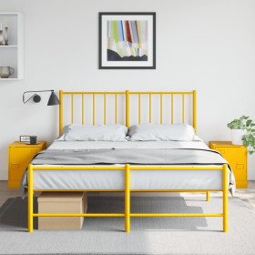 Bedside tables 2 units mustard yellow steel 34.5x39x44 cm by vidaXL, Nightstands - Ref: Foro24-841614, Price: 83,66 €, Discou...