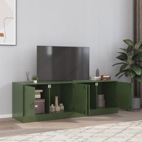 Muebles para TV 2 unidades acero verde oliva 67x39x44 cm de vidaXL, Muebles TV - Ref: Foro24-841640, Precio: 143,99 €, Descue...