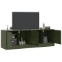 TV furniture 2 units olive green steel 67x39x44 cm by vidaXL, TV Furniture - Ref: Foro24-841640, Price: 143,99 €, Discount: %