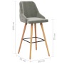 Light gray velvet kitchen stools, set of 2 units. by vidaXL, Kitchen stools - Ref: Foro24-289464, Price: 191,36 €, Discount: %