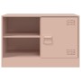 Muebles para TV 2 unidades acero rosa 67x39x44 cm de vidaXL, Muebles TV - Ref: Foro24-841694, Precio: 142,11 €, Descuento: %