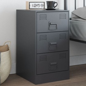 Bedside table in anthracite gray steel, 34.5x39x62 cm by vidaXL, Nightstands - Ref: Foro24-841779, Price: 102,44 €, Discount: %