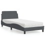 Bed with dark gray velvet mattress 90x190 cm by vidaXL, Beds and slatted bases - Ref: Foro24-3208312, Price: 229,38 €, Discou...