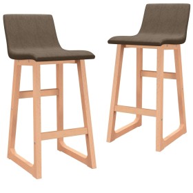 Kitchen stools 2 units brown fabric by vidaXL, Kitchen stools - Ref: Foro24-289400, Price: 149,05 €, Discount: %