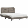 Cama con colchón tela gris taupe 120x200 cm de vidaXL, Camas y somieres - Ref: Foro24-3208524, Precio: 431,47 €, Descuento: %