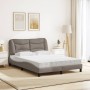 Cama con colchón tela gris taupe 120x200 cm de vidaXL, Camas y somieres - Ref: Foro24-3208524, Precio: 431,47 €, Descuento: %