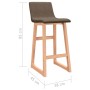 Kitchen stools 2 units brown fabric by vidaXL, Kitchen stools - Ref: Foro24-289400, Price: 149,05 €, Discount: %