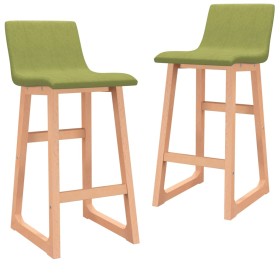 Kitchen stools 2 units green fabric by vidaXL, Kitchen stools - Ref: Foro24-289402, Price: 144,43 €, Discount: %