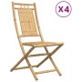 Folding garden chairs 4 units bamboo 46x66x99 cm by vidaXL, Garden chairs - Ref: Foro24-3278511, Price: 316,51 €, Discount: %