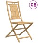 Folding garden chairs 8 units bamboo 46x66x99 cm by vidaXL, Garden chairs - Ref: Foro24-3278513, Price: 629,66 €, Discount: %