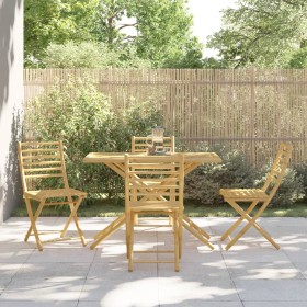 5-piece bamboo garden dining set by vidaXL, Garden sets - Ref: Foro24-3278530, Price: 355,99 €, Discount: %