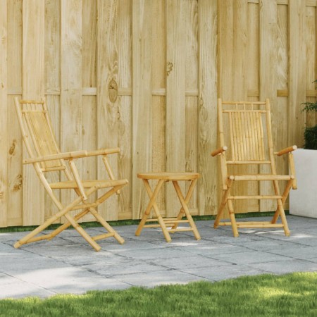 Garden table and chairs set, 3 pieces, bamboo by vidaXL, Garden sets - Ref: Foro24-3278532, Price: 216,66 €, Discount: %