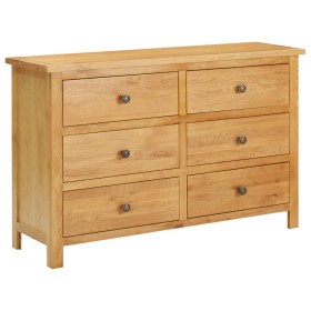 Solid oak wood chest of drawers 105x33.5x73 cm by vidaXL, Drawers - Ref: Foro24-289196, Price: 333,99 €, Discount: %