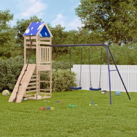 Spielplatz im Freien aus massivem Zirbenholz von vidaXL, Schaukeln und Spielgeräte - Ref: Foro24-3279052, Preis: 356,99 €, Ra...