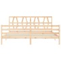 Double bed frame with solid wood headboard by vidaXL, Beds and slatted bases - Ref: Foro24-3194391, Price: 143,76 €, Discount: %