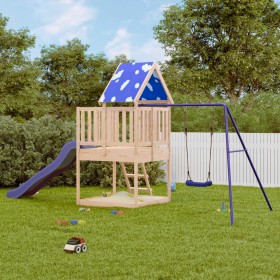 Spielplatz im Freien aus massivem Zirbenholz von vidaXL, Schaukeln und Spielgeräte - Ref: Foro24-3279205, Preis: 419,99 €, Ra...