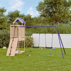 Spielplatz im Freien aus massivem Zirbenholz von vidaXL, Schaukeln und Spielgeräte - Ref: Foro24-3279226, Preis: 322,99 €, Ra...